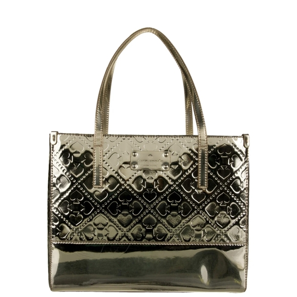 Kate Spade New York Gold Patent Leather Tote Bag. - Picture 1 of 15